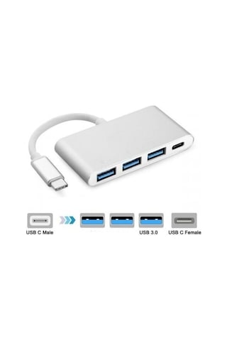 Usb 3.0 3 Port Çoklayıcı Dönüştürücü Çevirici Type C Usb Çoklayıcı