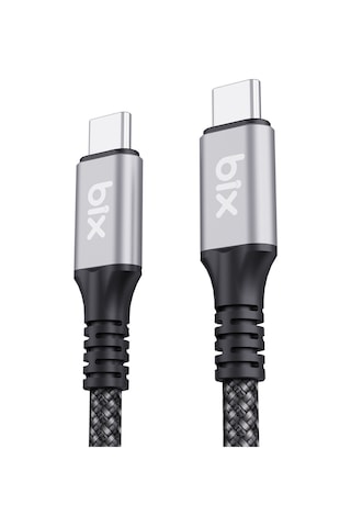 Bix BXCC242 USB4 240W 40Gbps 8K UHD Şarj Görüntü Kablosu 1 Metre