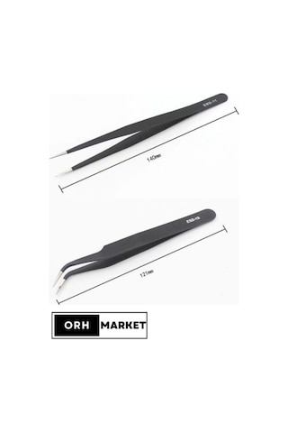 Antistatik ESD Cımbız Seti – ESD-11 ve ESD-15 Karbon Fiber Hassas Elektronik Cımbızlar (2'li Set)