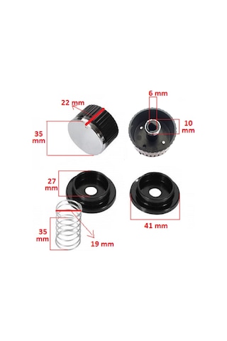 Hotpoint Ariston Uyumlu Düğme 4 Lü Takımı Ankastre Set Üstü Ocak Düğmesi - 557140758