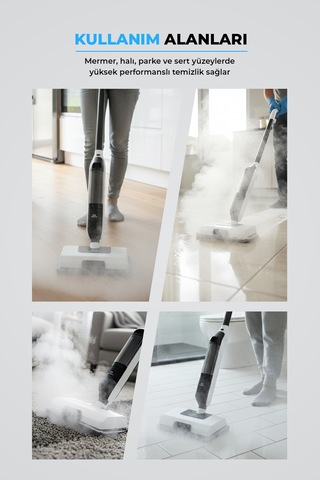 Pirantech CB-702 1250 W Buharlı Mop Halı Ve Sert Zemin Temizleyici