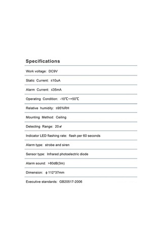 Fortunelane Akıllı Yangın Alarmı: Duman Tespiti, 85db Ses & Işık, 1 Yıl Pil Ömrü, Ev/ticari Kullanım