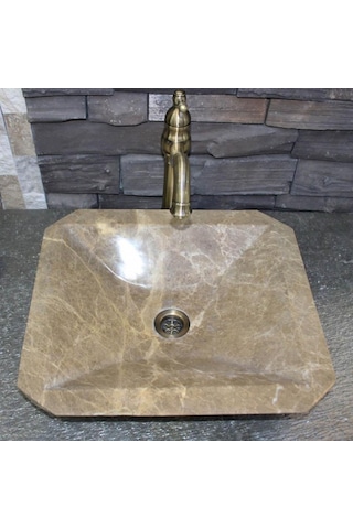 Light Emperador Kare Çanak Lavabo