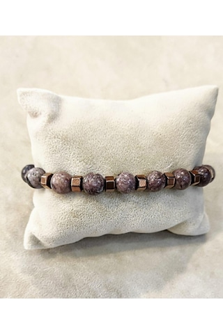 Nursaat Captiva Stell Doğaltaş Erkek Bileklik N11.70205 Siyah