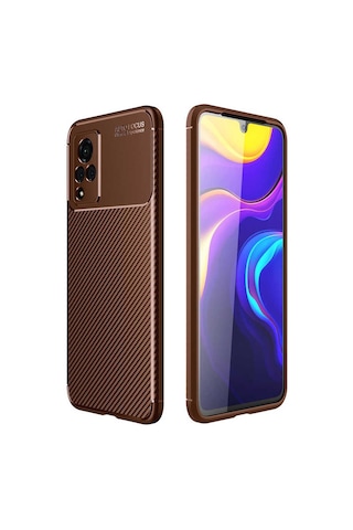 Nourthkiingdom Vivo V21 Kılıf Nrtk Negro Silikon Kapak - Kahverengi Kahverengi