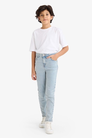 Defacto Ayıcılıklı Slım Fıt Düz Paça Jean Pantolon Erkek Çocuk F8478A826SM Mavi