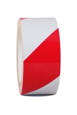 Reflektörlü Fosforlu Reflektif Ikaz Bandı ( 1 Mt ) 5Cm Kırmızı-Be