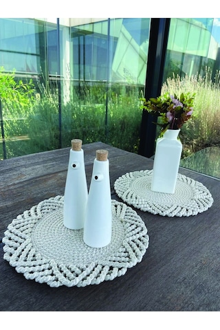 2'li Set Beyaz Amerikan Servis-leke Tutmaz 33 X 33 Cm Beyaz