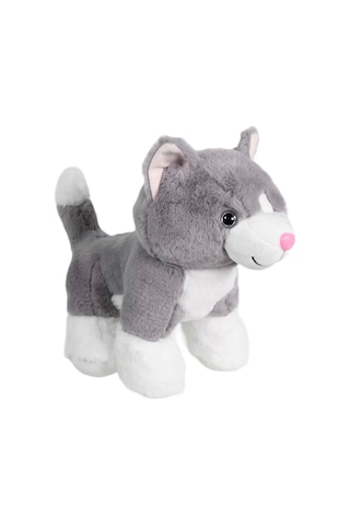 Kedi Peluş Gri 36 Cm