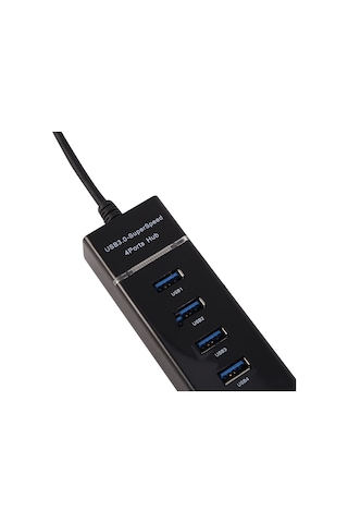 Springsun Usb 3.0 4 Port Hub - 5gbps Hızlı Veri Transferi - Usb 2.0/1.1 Uyumlu - Dış Güç Gerektirmeyen Siyah Hub