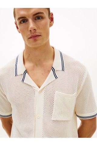 Tommy Hilfiger Open Knıt Shırt Erkek Sarı Gömlek - Um0um03824