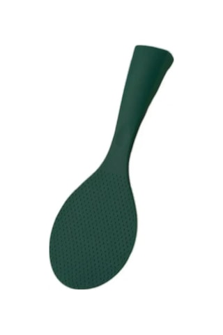 Pirinç Kaşığı Gıda Sınıfı Isıya Dayanıklı Kürek Silikon Ayaklı Tip Pirinç Spatula Yemek Servis Pirinç Küreği Mutfak Aleti Yeşil