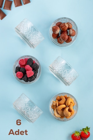 Porsima Te-10 Cam Kase Puding Ve Dondurma Kasesi 6'lı Kase Seti