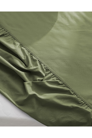 Manon Tek Kişilik %100 Pamuk Ranforce Lastikli Çarşaf - Haki Çok Renkli