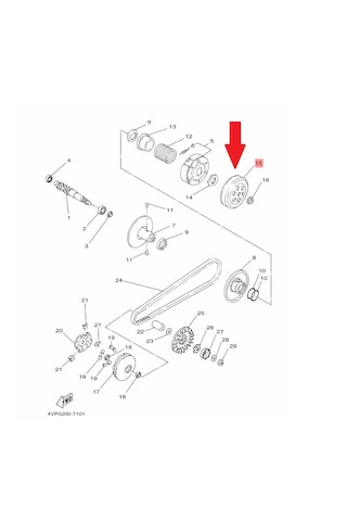Yamaha Bws100 Debriyaj Tası/çanı 4vp-e6611-00