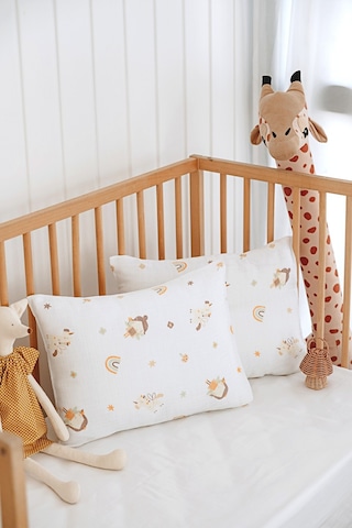 Esti Baby 2 Adet Desenli Müslin Bebek - Çocuk Yastık Kılıfı %100 Pamuk 45x35 CM