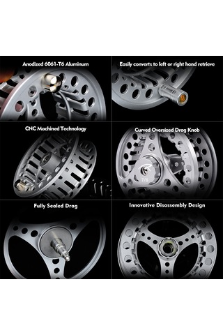 Ranyeek Alüminyum Alçı Fly Fishing Makinesi - 7/8 Boyutu, 2+1 Rulmanlı, Gümüş Renk