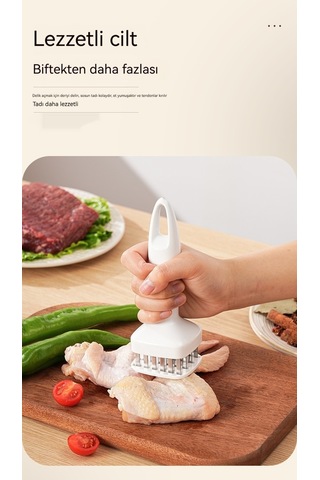 Jzcat 304 Paslanmaz Çelik Mutfak Taşınabilir Et Çekici-siyah