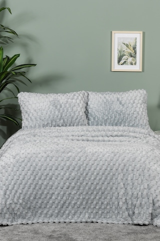 Elart Polen Battaniye Seti Tek Kişilik Wellsoft 2 Parça 180x240 Cm Gri Gri