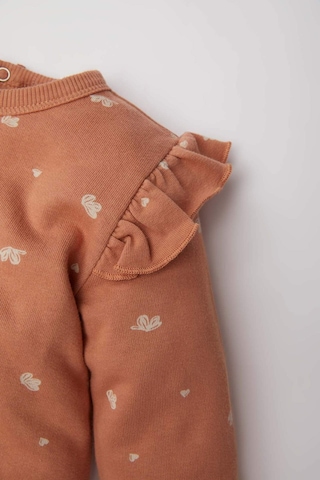 DeFacto Kız Bebek Yenidoğan Baskılı Kalın Uzun Kollu Tulum D6016A524WNBN564 Kahve