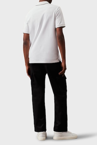 Calvin Klein Erkek Polo Yaka T Shirt K10k112751 Yaf Beyaz Beyaz