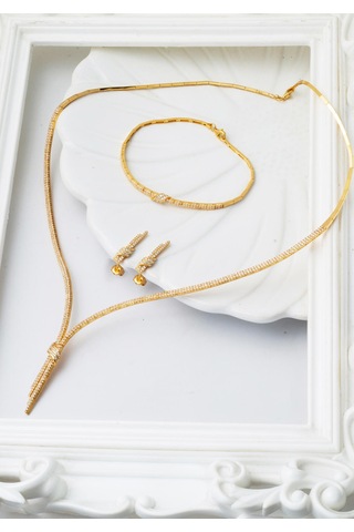 Bilezikci Kemerli Sarkıt Su Yolu Altın Takı Seti