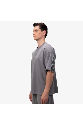 Everlast Giant Logo Oversize Koyu Gri Erkek T-shirt Tm0159 Çok Renkli