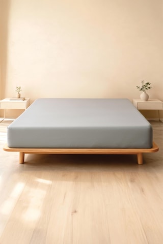 Soley Jersey %100 Pamuk Çift Kişilik Premium Lastikli Çarşaf Gri