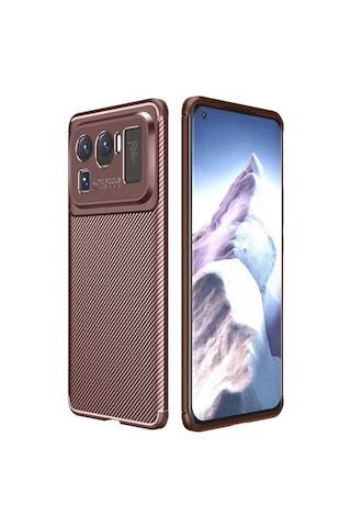Xiaomi Mi 11 Ultra Kılıf Zore Negro Karbon Tasarım Silikon Kılıf