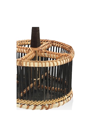 Bambu Kaşıklık Siyah 30x19x12 Cm Kahverengi - Siyah