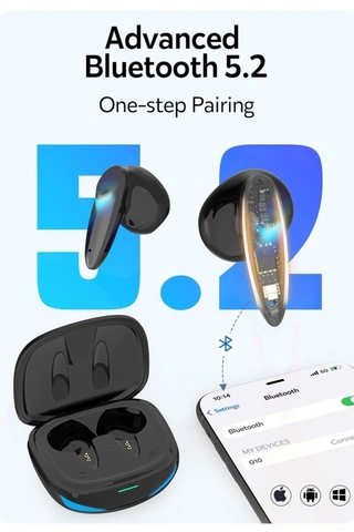 G10 Bluetooth Oyuncu Kulaklık Düşük Gecikmeli Kablosuz Dokunmatik Gaming Bluetooth Oyuncu Ku