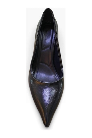 Ayem Kadın İnce Metal Detaylı Topuklu Stiletto Siyah - 940730570 Siyah