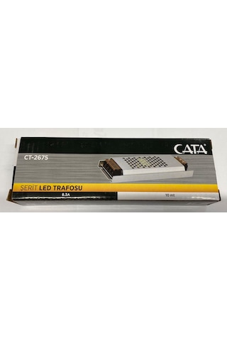 Cata CT-2675 Şerit Led Trafo 12 Volt 8,3 Amper 100 Watt (10 Metre) UltraSlim Fansız