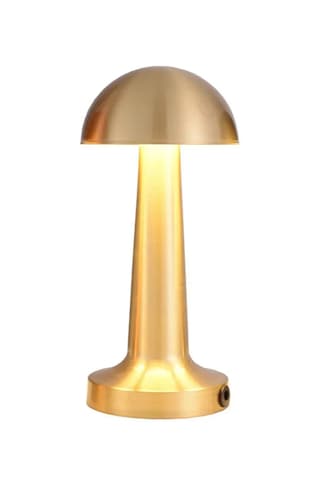 Mantar Model Retro Masa Lambası Gold Altın Renkli Dimmerli Şarjlı