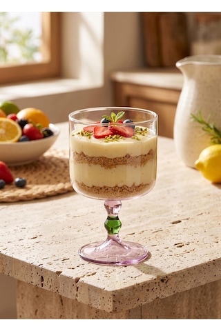 The Mia Bead Dondurmalık Tatlı Sunum Kasesi Yeşil 300 Ml