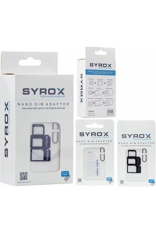 Syrox Akıllı Telefon için Nano Sim Kart Çevirici Takım ve Iğne