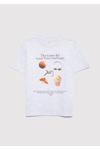Mavi Fun Time Açık Gri Erkek Çocuk T-shirt M6610359-88467 Açık Gri