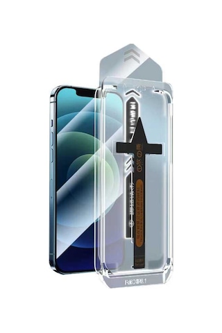 Apple Uyumlu iPhone XR 6.1 Süper Fast Anti-Dust Toz Önleyici Temperli Ek Renksiz