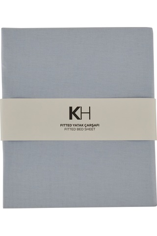 Karaca Home Basic %100 Pamuk King Kişilik Lastikli Çarşaf Mavi
