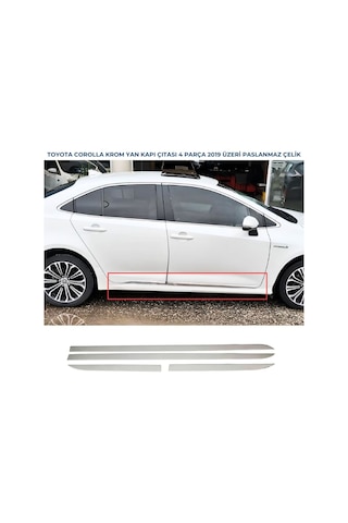 Toyota Corolla Krom Yan Kapı Çıtası 4 Parça 2019 Ve Sonrası