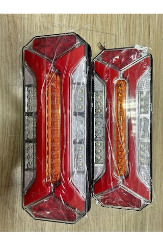 Ahmet Otomotiv Stop Lamba Yeni Model Full Ledli Tır Kamyon Dorse 12-24v Uyumlu - Kayar Sinyalli 2 Adet