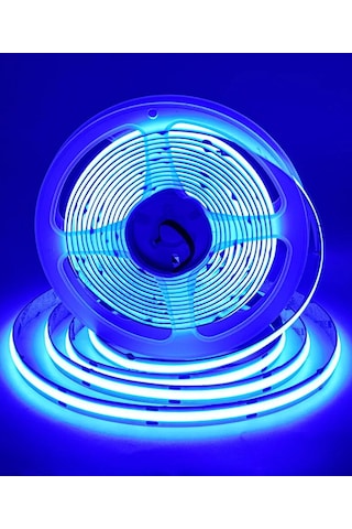 12v Cob Şerit Led Mavi Işık - Metrede 360 Led - 5 Metre 5 METRE
