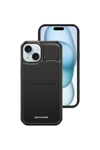 Dux Ducis iPhone Uyumlu  15 Rafi Series Magsafe Premium Deri Kılıf