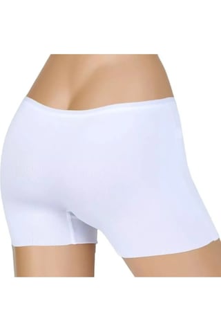 Deza Lux Kadın Iz Yapmaz Dikişsiz Boxer 3'lü Paket Beyaz - Siyah - Ten