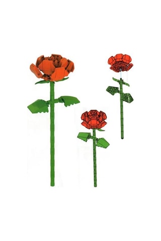 Ctoys Flower Arrangement Mini Blok Red Rose - Ctoy-749