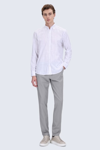 Hatemoğlu Vizon Comfort Fit Çizgili Düğmeli Yaka 100% Pamuk Uzun Kollu Casual Gömlek