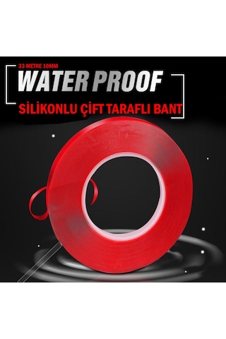 Silikonlu Çift Taraflı Montaj Bandı 10mm 33 Metre (STS OTO AKSESUAR)