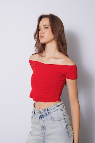 Triko Korse Top Kırmızı
