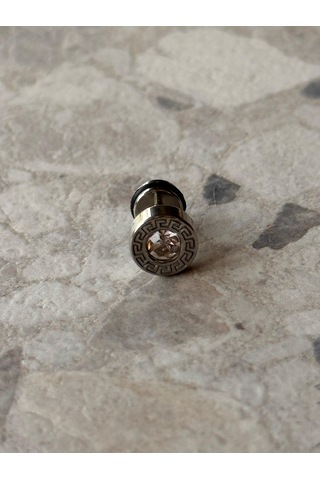 Crystal Taşlı Erkek Küpesi - 1 Adet - Döner Kilit