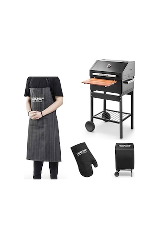 Luxchef LC50 Barbekü Mangal + Kılıf + Önlük + BBQ Eldiveni